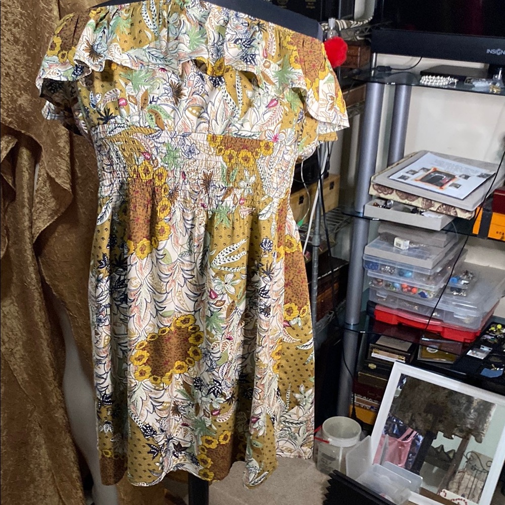 Yellow and Green 30” Long Strapless Sun dress or Top  Size 2X  by Wet
